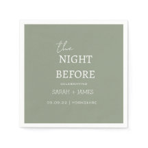 Sage Green Minimalist The Night Before Wedding