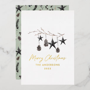 Sage green modern botanical scandi Christmas