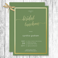 Sage Green Modern Minimal Bridal Luncheon