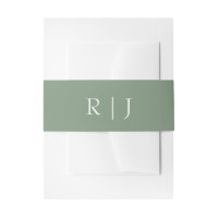  Sage Green Monogram Letters Engagement Wedding