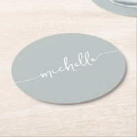 Sage Green Monogram Name Script Signature