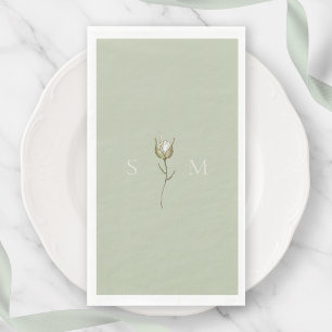 Sage Green Monogram Napkin
