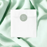 Sage Green Monogram Script Ampersand Wedding Classic Round Sticker<br><div class="desc">Celebrate your union with a touch of bespoke elegance using our personalised wedding stickers. Crafted with a focus on timeless sophistication, these stickers feature your monogram in a refined serif font, symbolising the strength and enduring nature of your bond. The ampersand, gracefully rendered in an elegant classic script, artistically connects...</div>