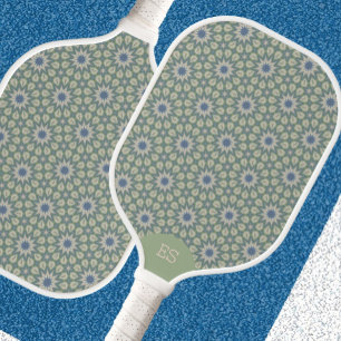 Sage Green Monogrammed Pickleball Paddle