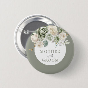 Sage Green Mother of the Groom Bridal Shower 6 Cm Round Badge