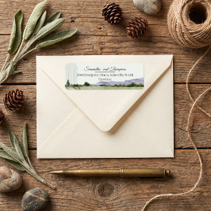 Sage Green Mountain Forest Arch Rustic Woodland