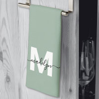 Sage Green Name Monogram
