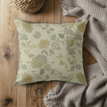 Sage Green Olive Gold Grey Modern Farmhouse Floral