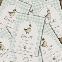 Sage Green One Lucky Duck 1st Birthday