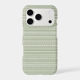 Sage Green Organic Stripes and Dots