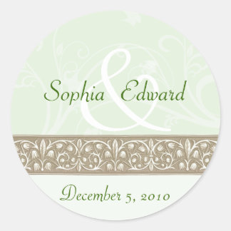 Sage Green Ornamental Frieze Sticker