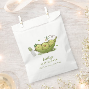 Sage Green Pacifier Sweet Pea In Pod Baby Shower Favour Bags