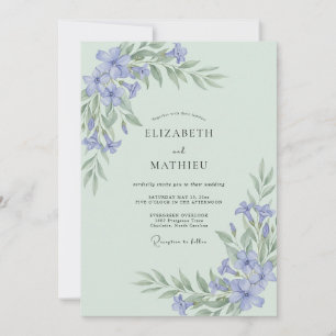 Sage Green Peaceful Botanical Wedding Invitation