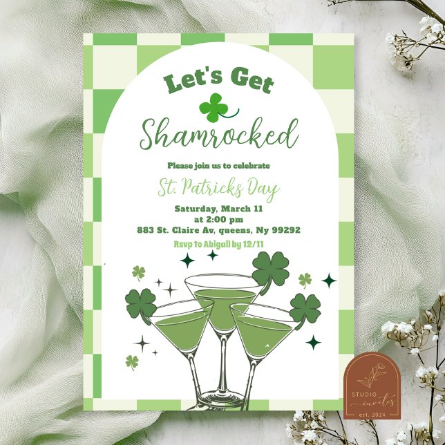 Sage Green Peppy St Patrick's Day Invitation (Creator Uploaded)