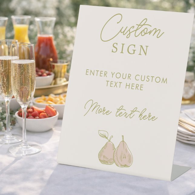 Sage Green Perfect Pear Bridal Shower Custom Sign (Creator Uploaded)