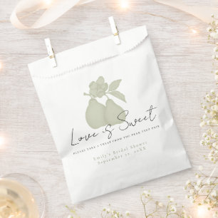 Sage Green Perfect Pear Bridal Shower Favour Bags