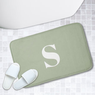 Sage Green Personalised Monogram Bath Mat