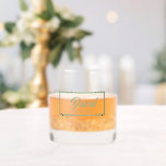 Sage Green Personalised Wedding Best Man<br><div class="desc">Wedding party gift for your Best Man in trendy groomsman colours! Whiskey glass that features the name of your Best Man printed in sage green,  stylised lettering within a rectangular border of the same colour. Personalise your glassware by editing and replacing Best Man's name with your own as desired.</div>