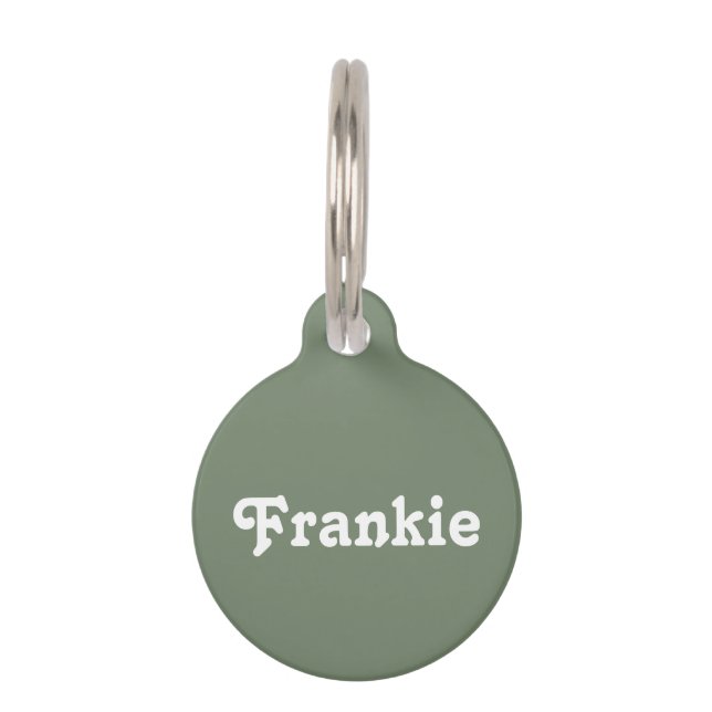 Sage Green Pet Tag (Front)