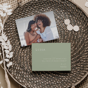 Sage Green   Photo Maid of Honour Proposal Card