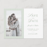 Sage Green Photo Save the Date