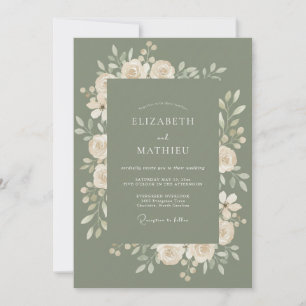 Sage Green Picturesque Meadow Wedding Invitation