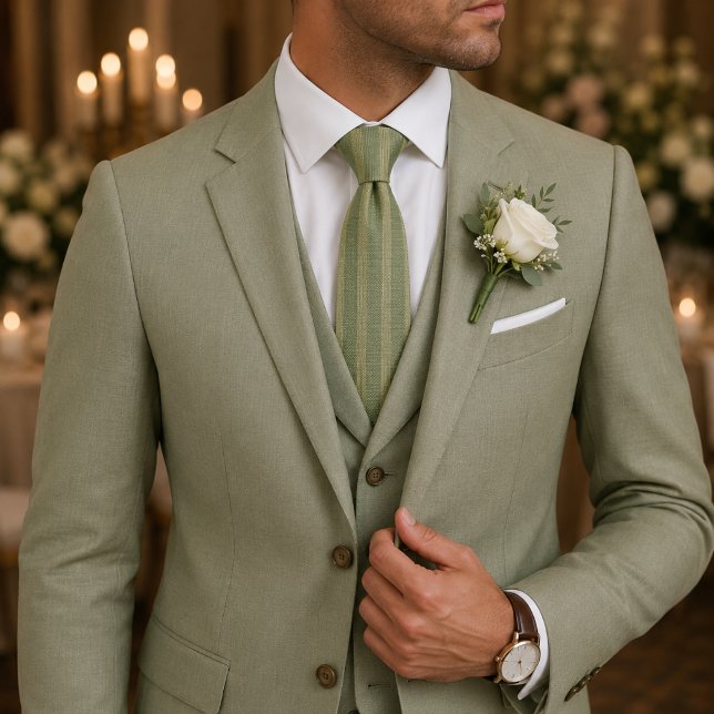 Sage Green Pinstripe Tie (Creator Uploaded)