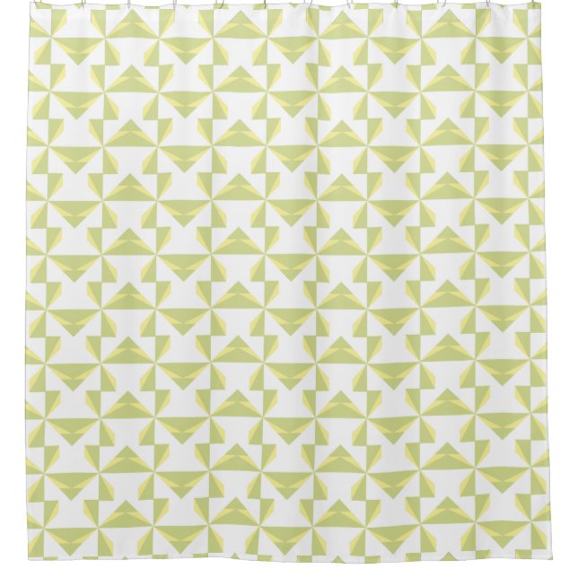 Sage Green Pinwheel Shower Curtain (Front)