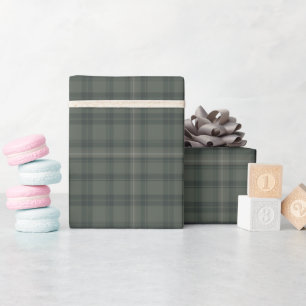 Sage Green Plaid Valentine’s Modern Farmhouse Wrapping Paper