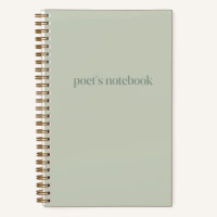 Sage Green Poet's Notebook | Monogram