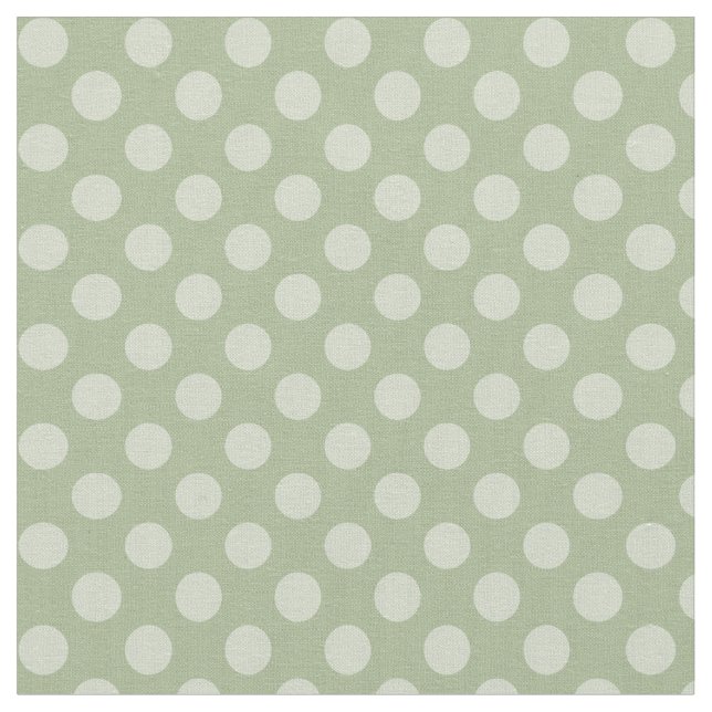Sage Green Polka Dot Fabric (Close Up)