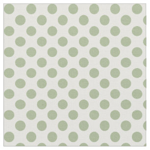 Sage Green Polka Dot Pattern Fabric
