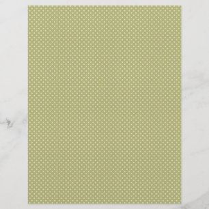 Sage Green Polka Dot Print Scrapbook Paper