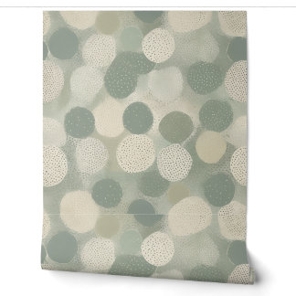 Sage Green Polka Dot Wallpaper