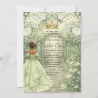 Sage Green Princess & Frog Fairytale Quinceañera