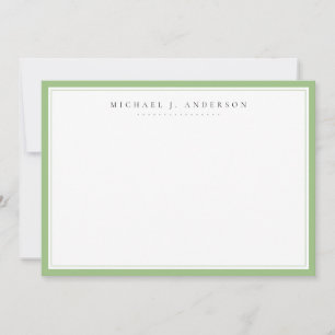 Sage Green Professional Correspondence Card