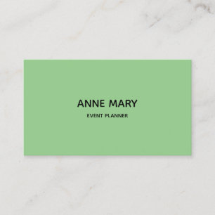 Sage Green Professional Modern Colourful Event Pla Business Card