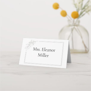 Sage Green Quiet Luxury Wedding Place Card