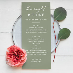 Sage Green Rehearsal Dinner. Night Before Template