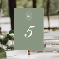 Sage Green Rose Wedding Double Sided