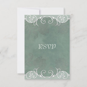 Sage Green Rose Wedding RSVP Notes
