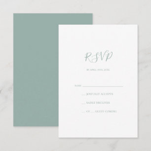 Sage Green RSVP Card