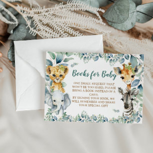 Sage Green Safari Theme Book Request  Enclosure Card