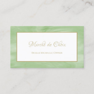 Sage Green Salon Owner Business Card