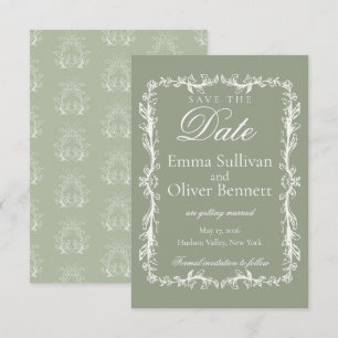 sage green save the date
