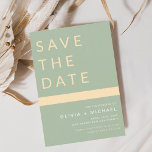 Sage Green Save the Date Elegant Gold<br><div class="desc">Wedding Elegant Sage Green and Gold Save the Date Cards. The Save the Date cards contain a modern hand lettered cursive script typography that are elegant,  simple and modern to use after you minimalist simple wedding day celebration.</div>