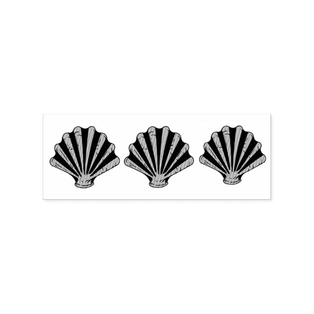 Sage Green Scallop Shell Thunder_Cove Rubber Stamp (Imprint)