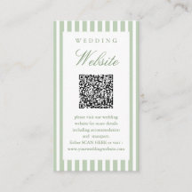 Sage Green Scan Me QR Code Wedding Website 