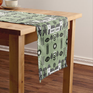 Sage Green Scandi Home Decor Medium Table Runner