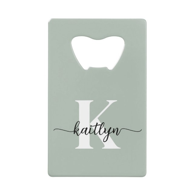 Sage Green Script Monogram (Front)
